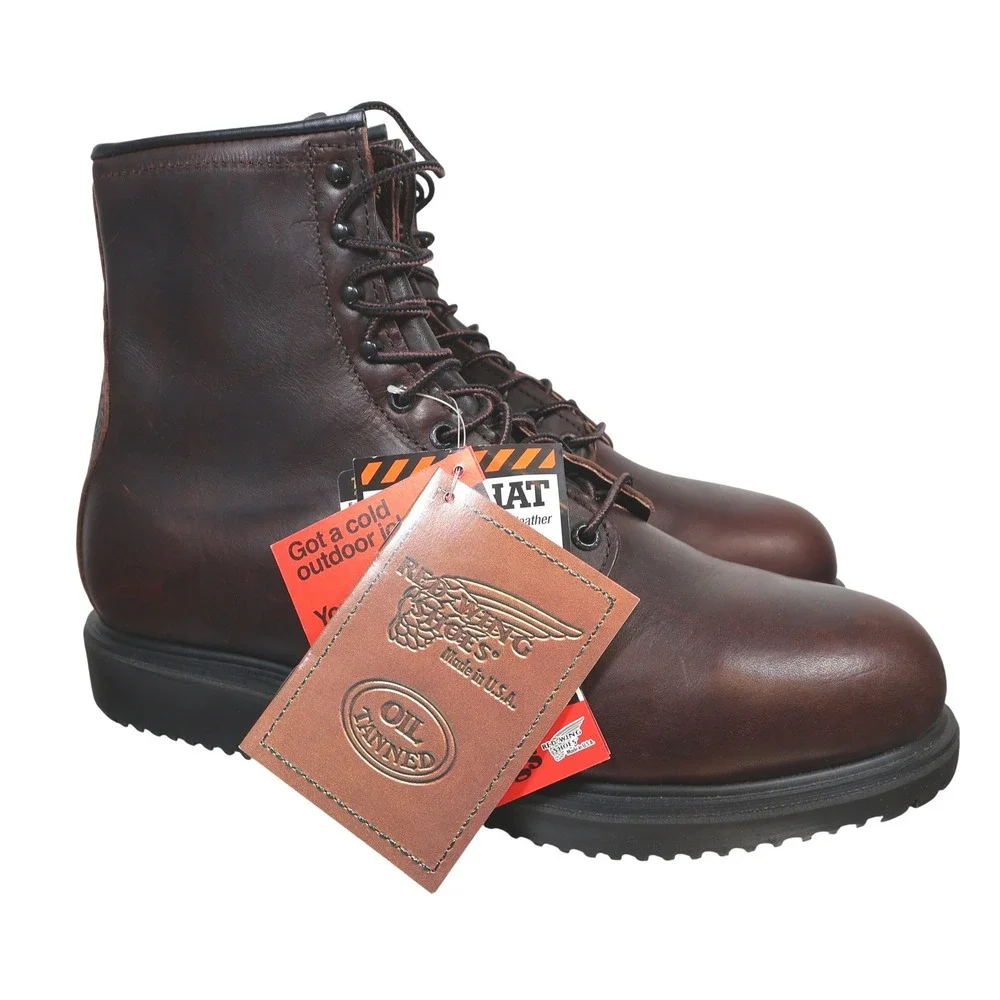Red Wing 4412 Work Boots Mens 12 E2 Brown Leather Steel Toe Made in USA